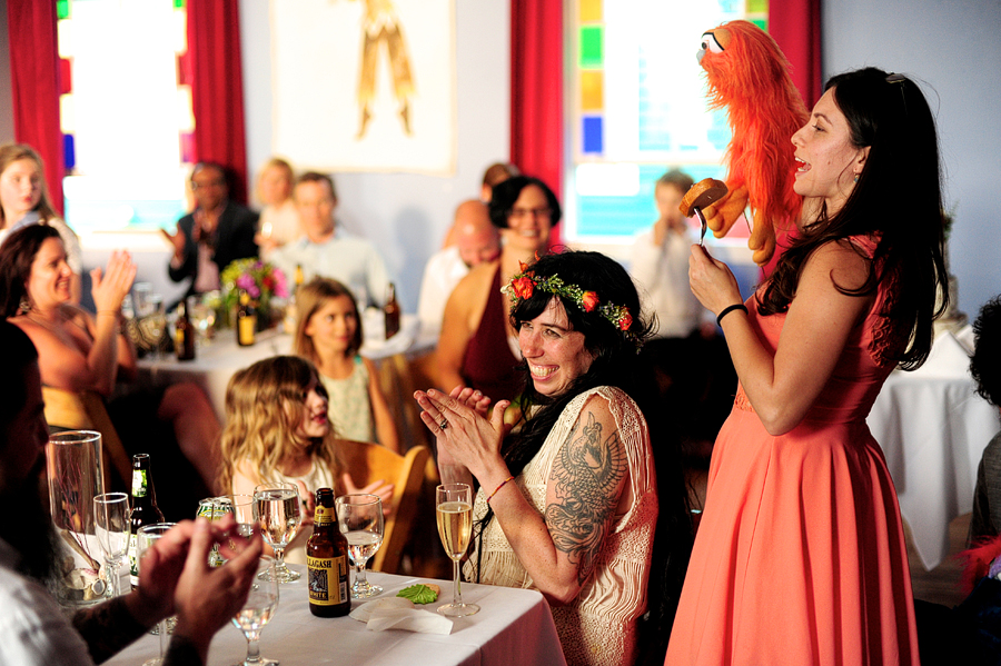 mayo street arts wedding puppet show