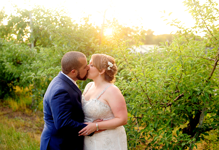 smolak farms wedding at sunset