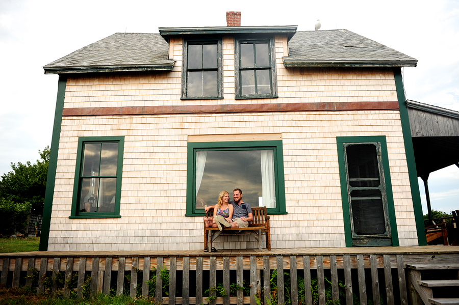 cliff island engagement session