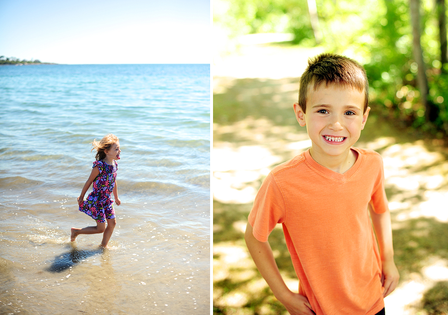 family photos at a maine beach