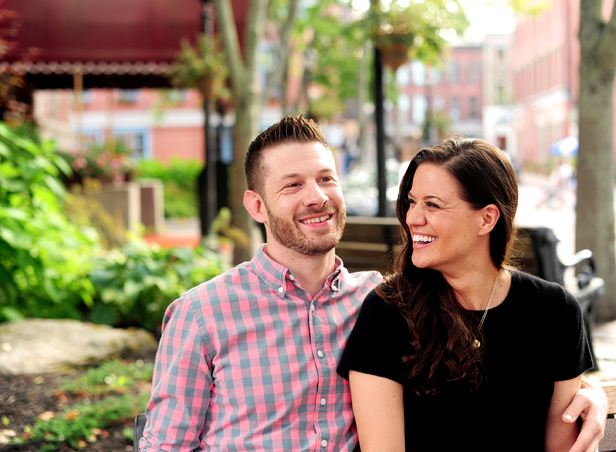 happy portland maine engagement photos