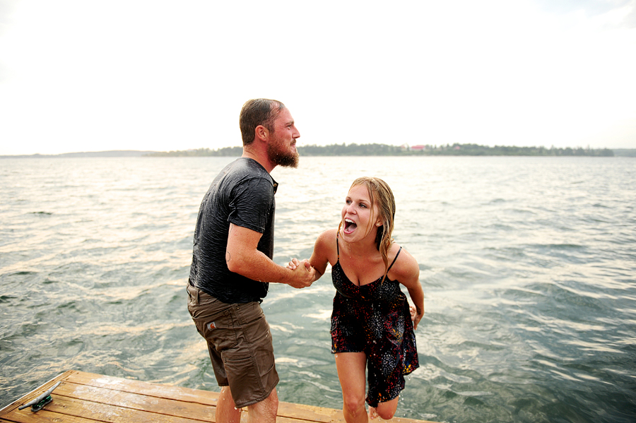 spontaneous fun engagement photos