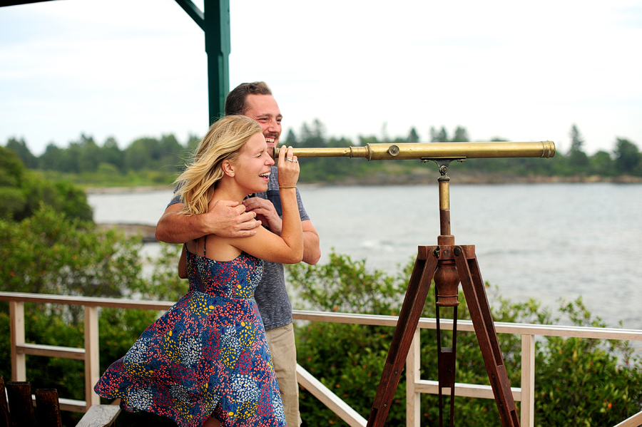 fun engagement session in maine