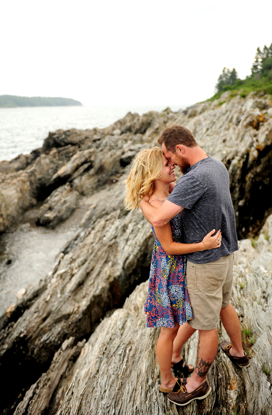 cliff island engagement session