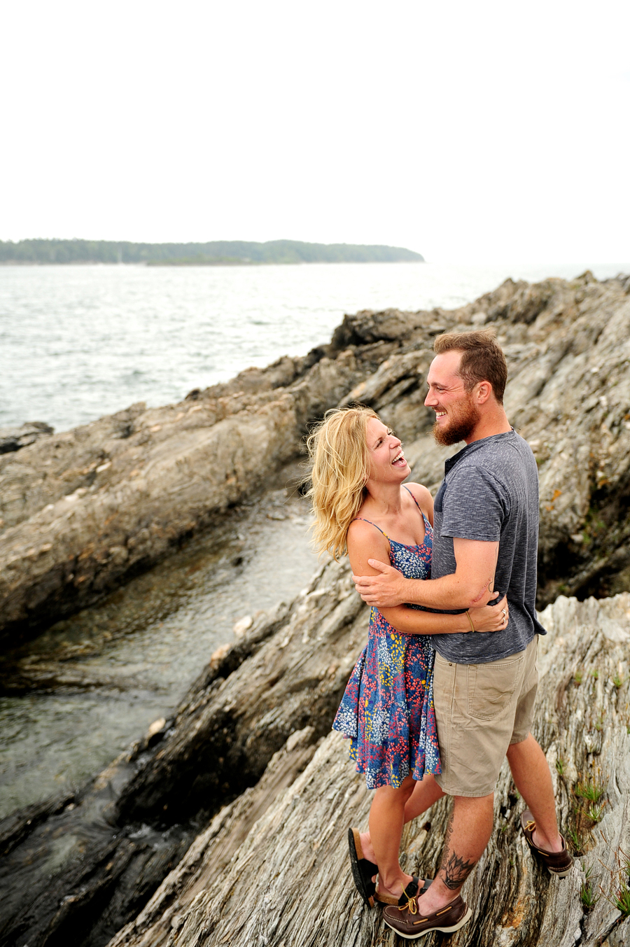 cliff island engagement session