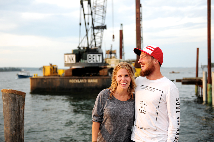 cliff island maine engagement photos