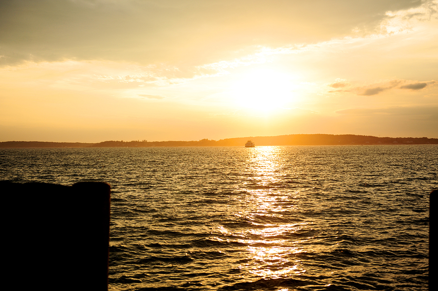 sunset from cliff island, maine