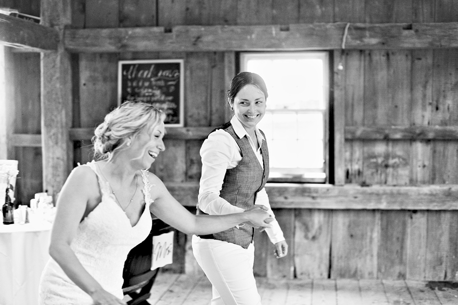 happy, fun first dance at a wedding