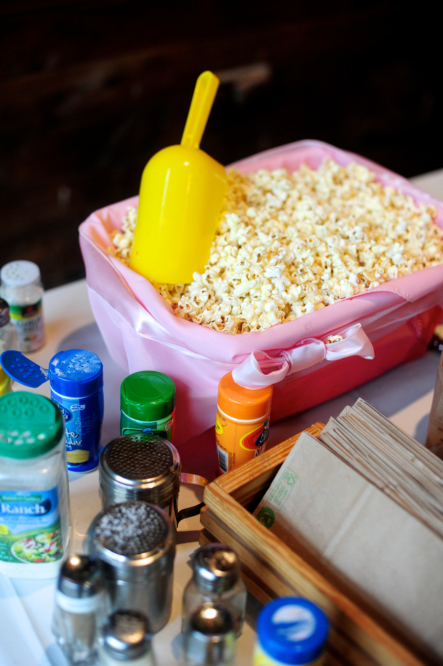 make your own popcorn bar at wedding