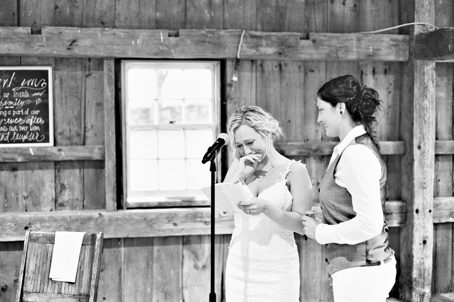 emotional black and white wedding photo