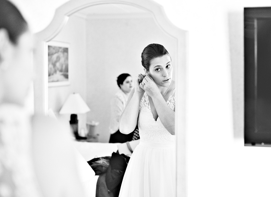 bride getting ready at the margate resort