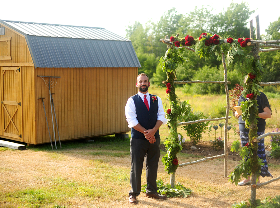 backyard wedding in maine