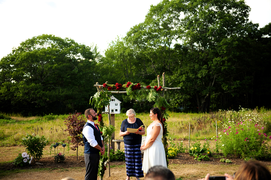 backyard wedding in coastal maine