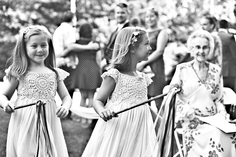 three flower girls