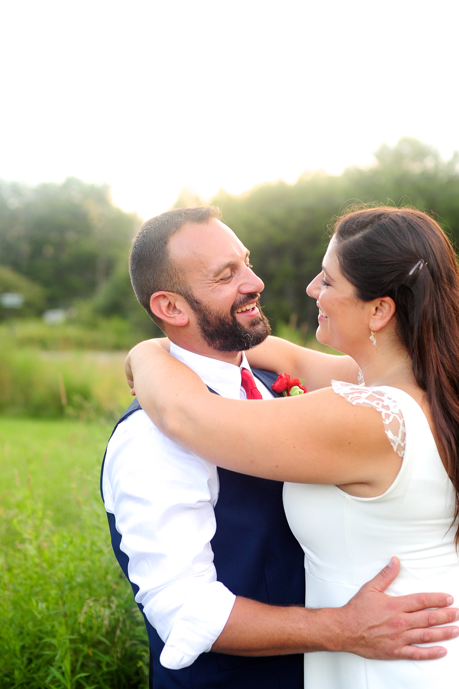 backyard wedding in new harbor, maine