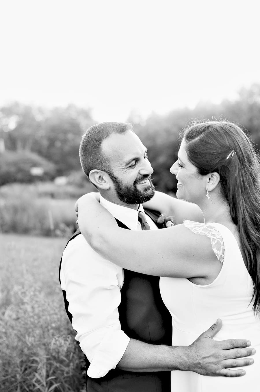 maine wedding in a backyard