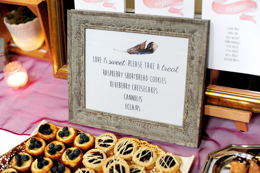 dessert table at wedding