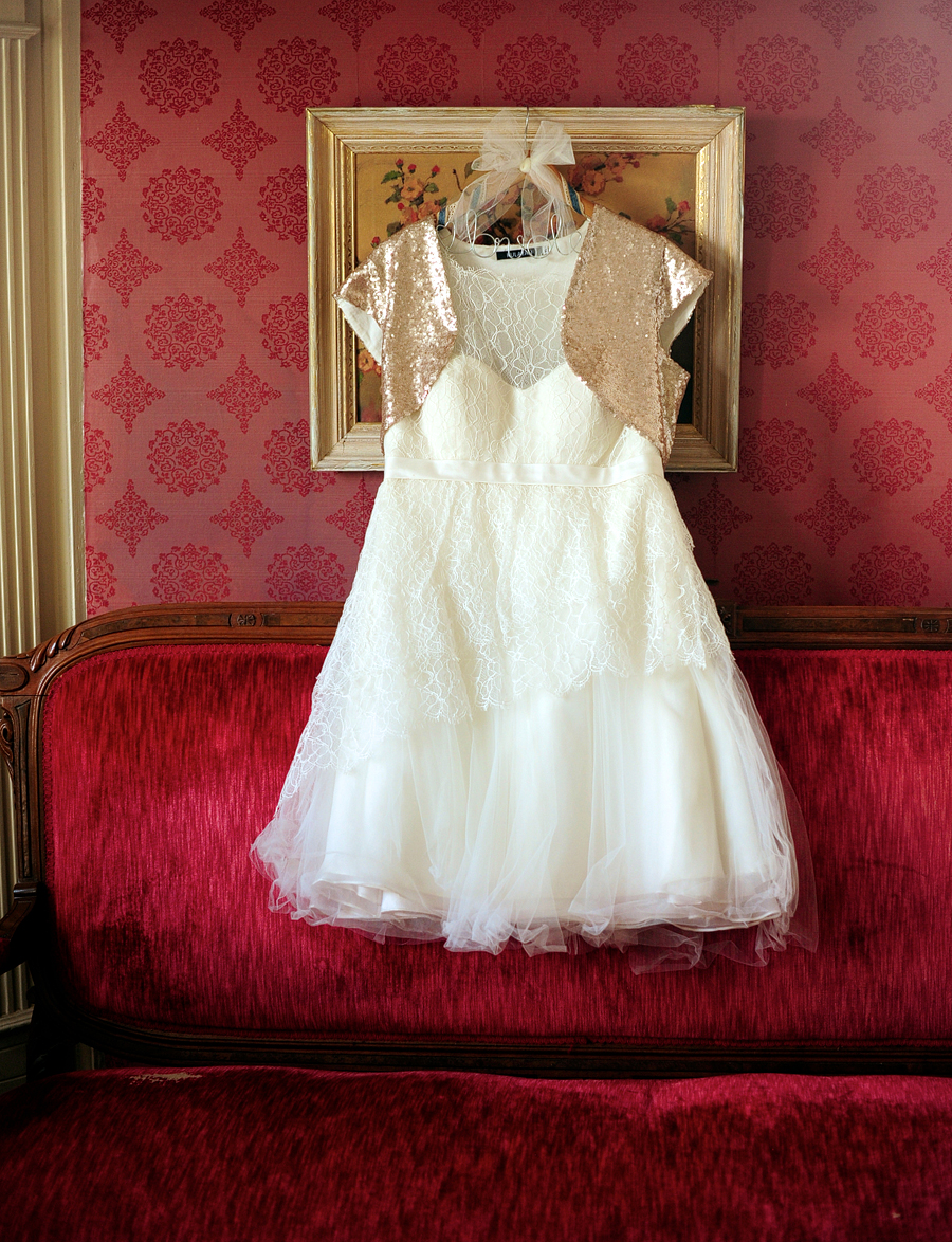 short wedding dress with sequin bolero