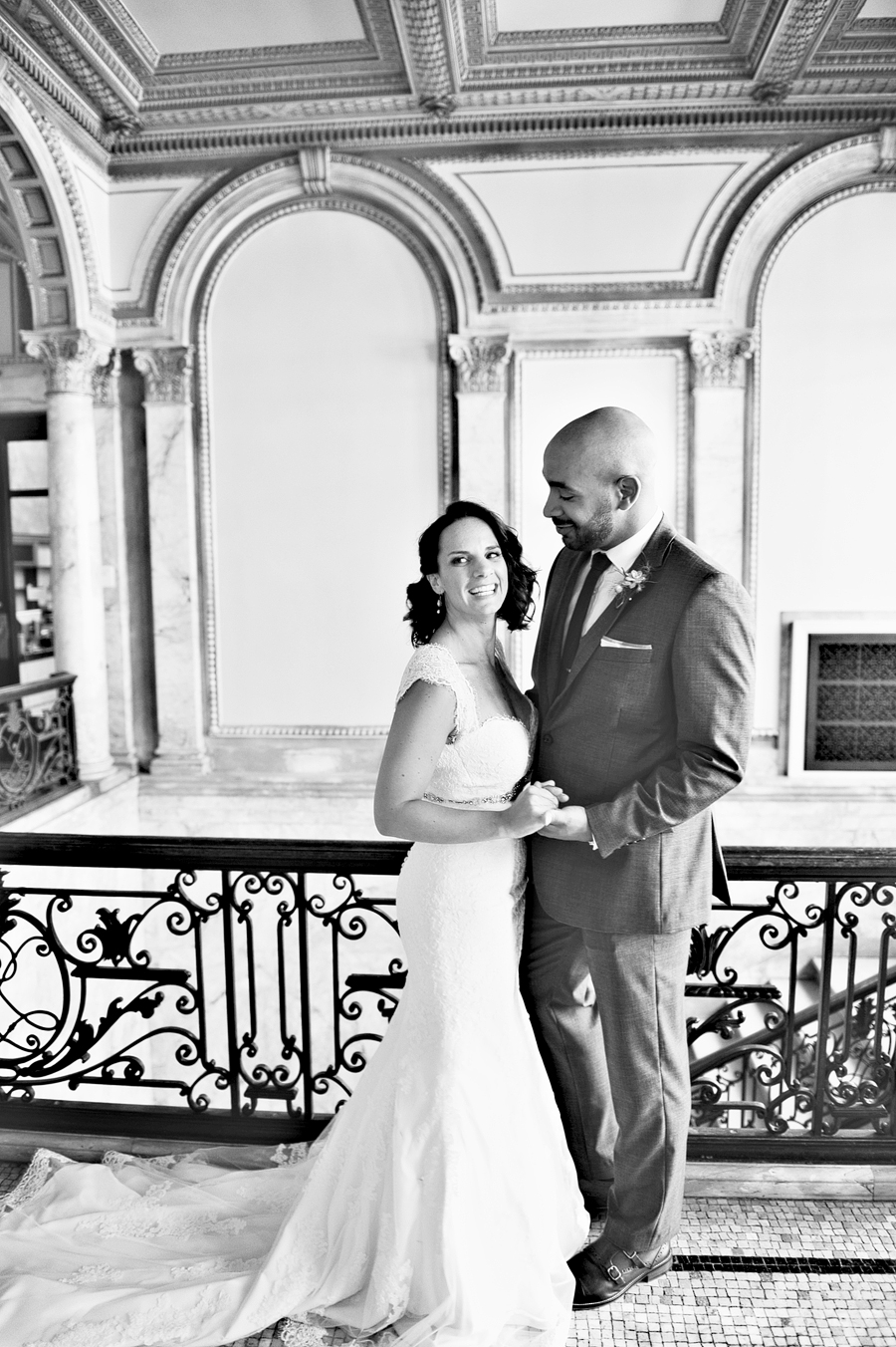 wedding at the public library in providence