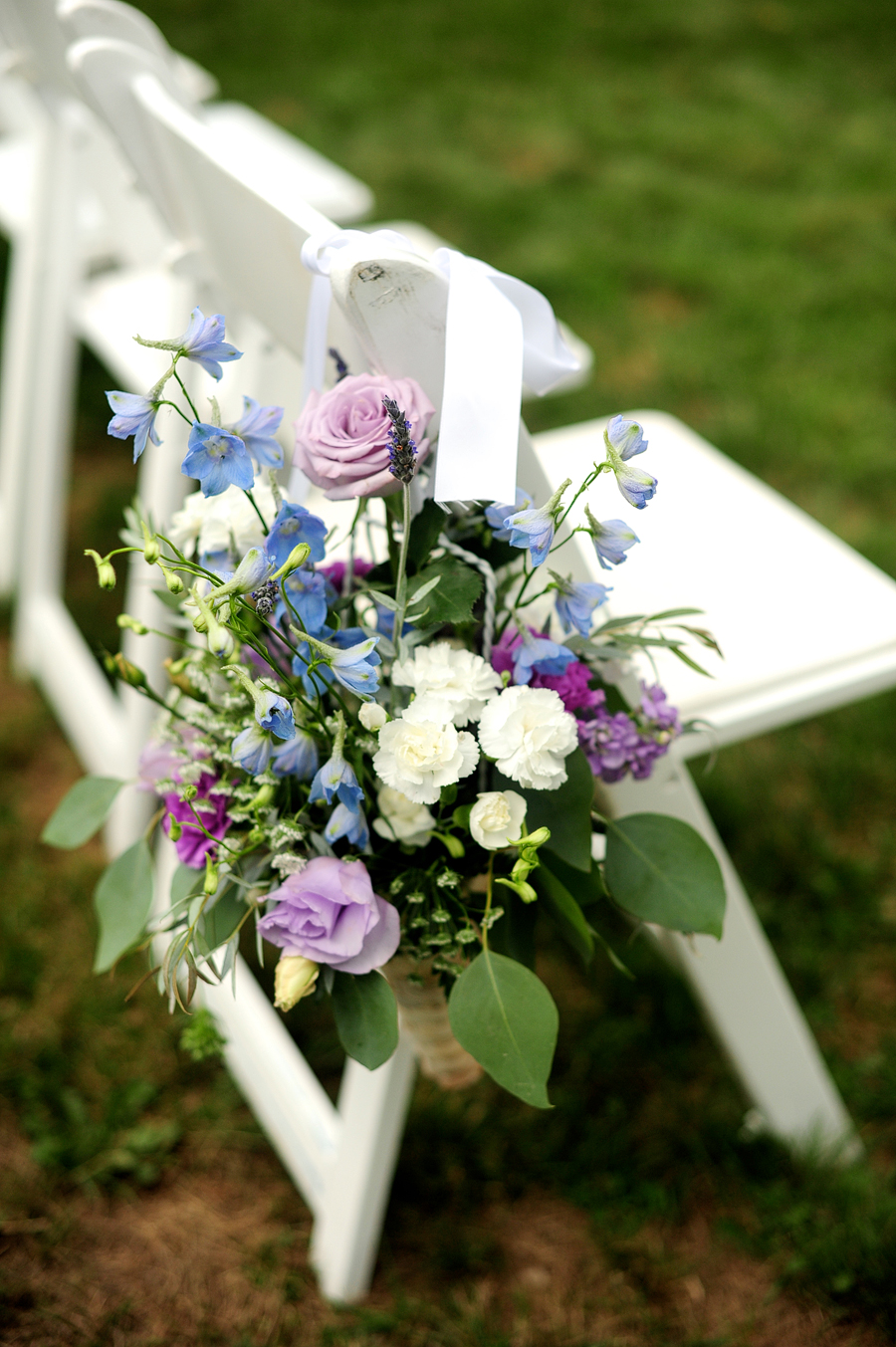 purple and blue wedding flowers