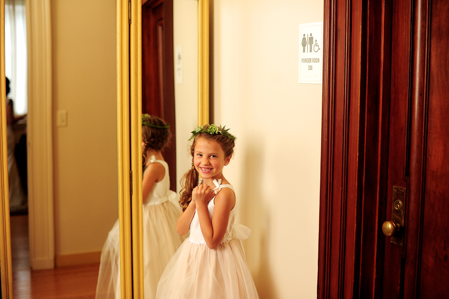 flower girl in flower crown