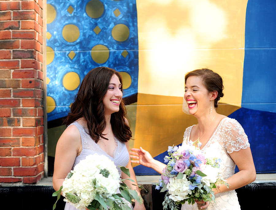 bride with her maid of honor