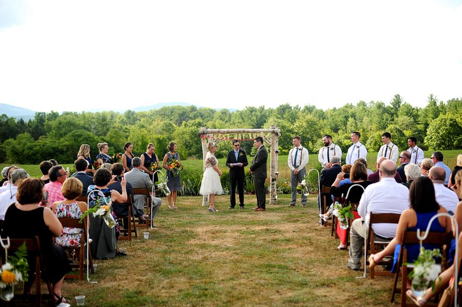 outdoor ceremony at curtis farm