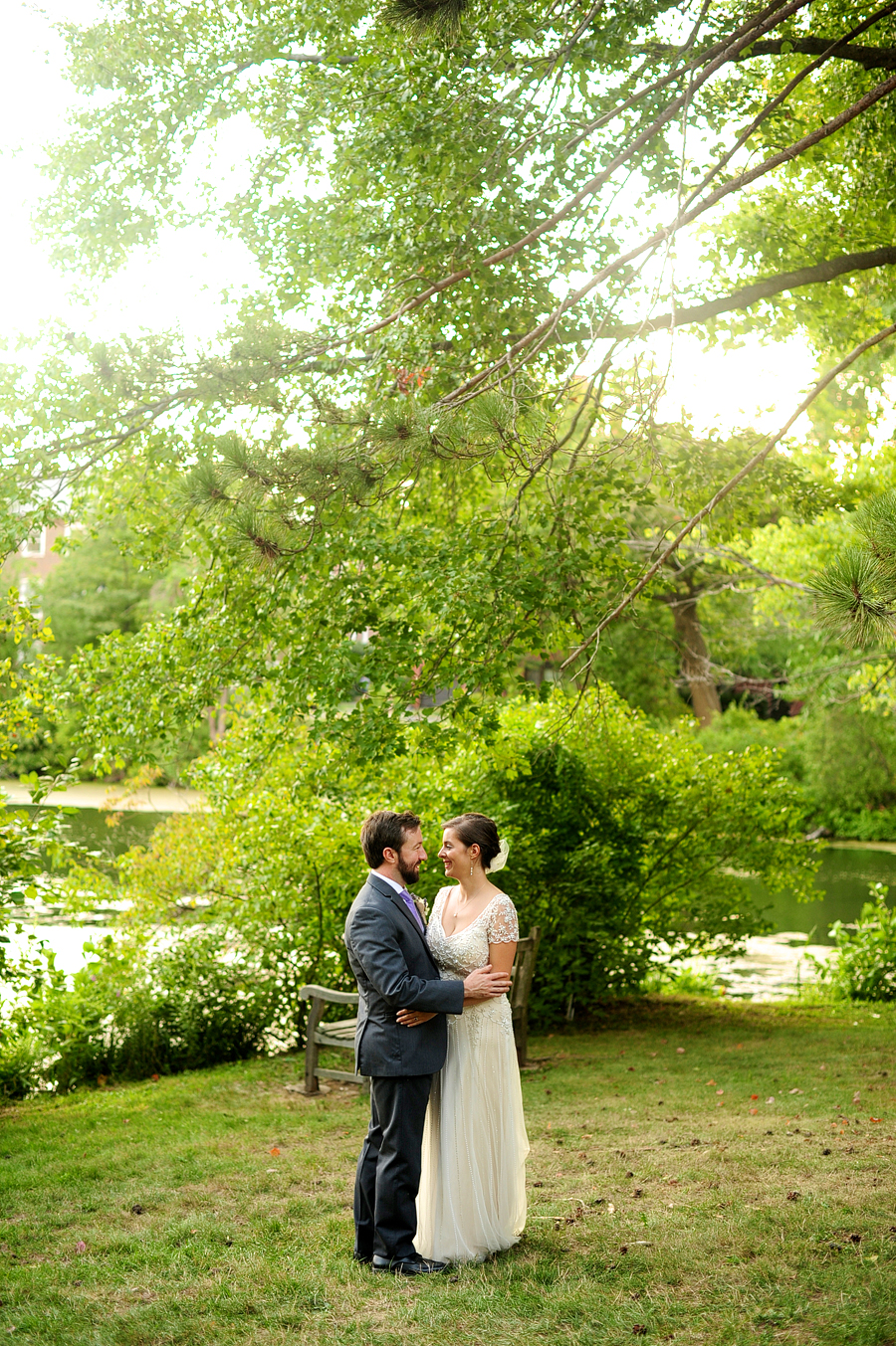 lush green setting for wedding