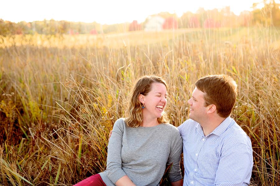 fall engagement photos in maine