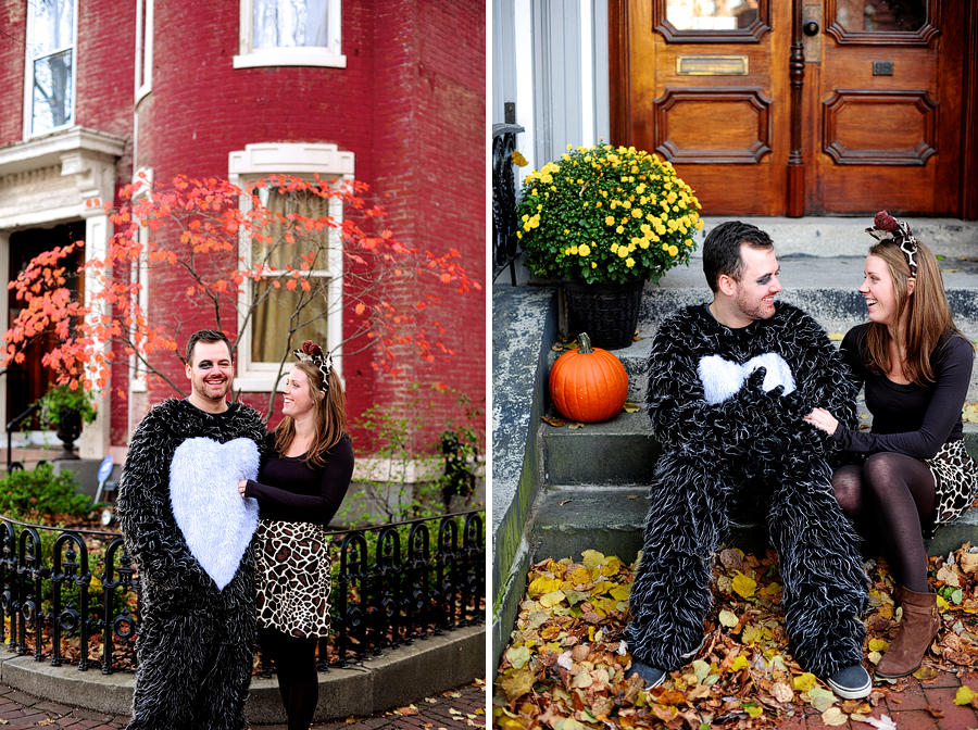 halloween engagement session