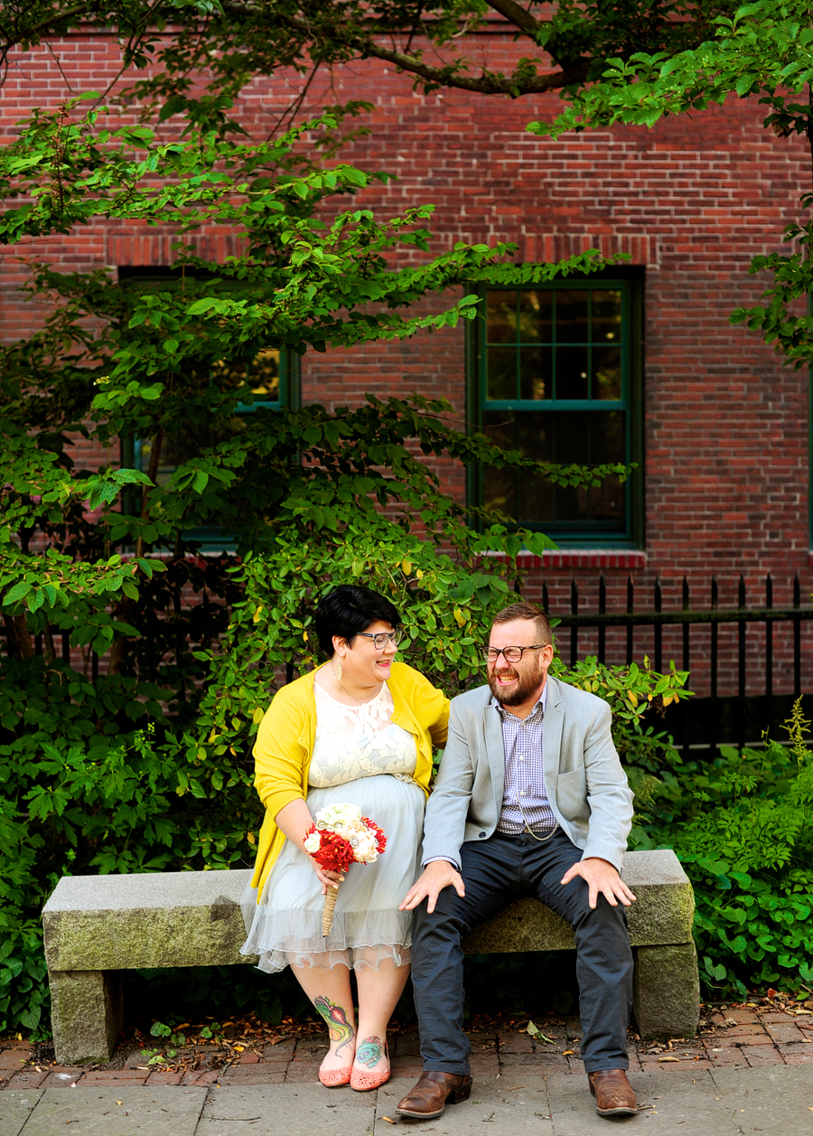 couple photos in downtown portland, maine