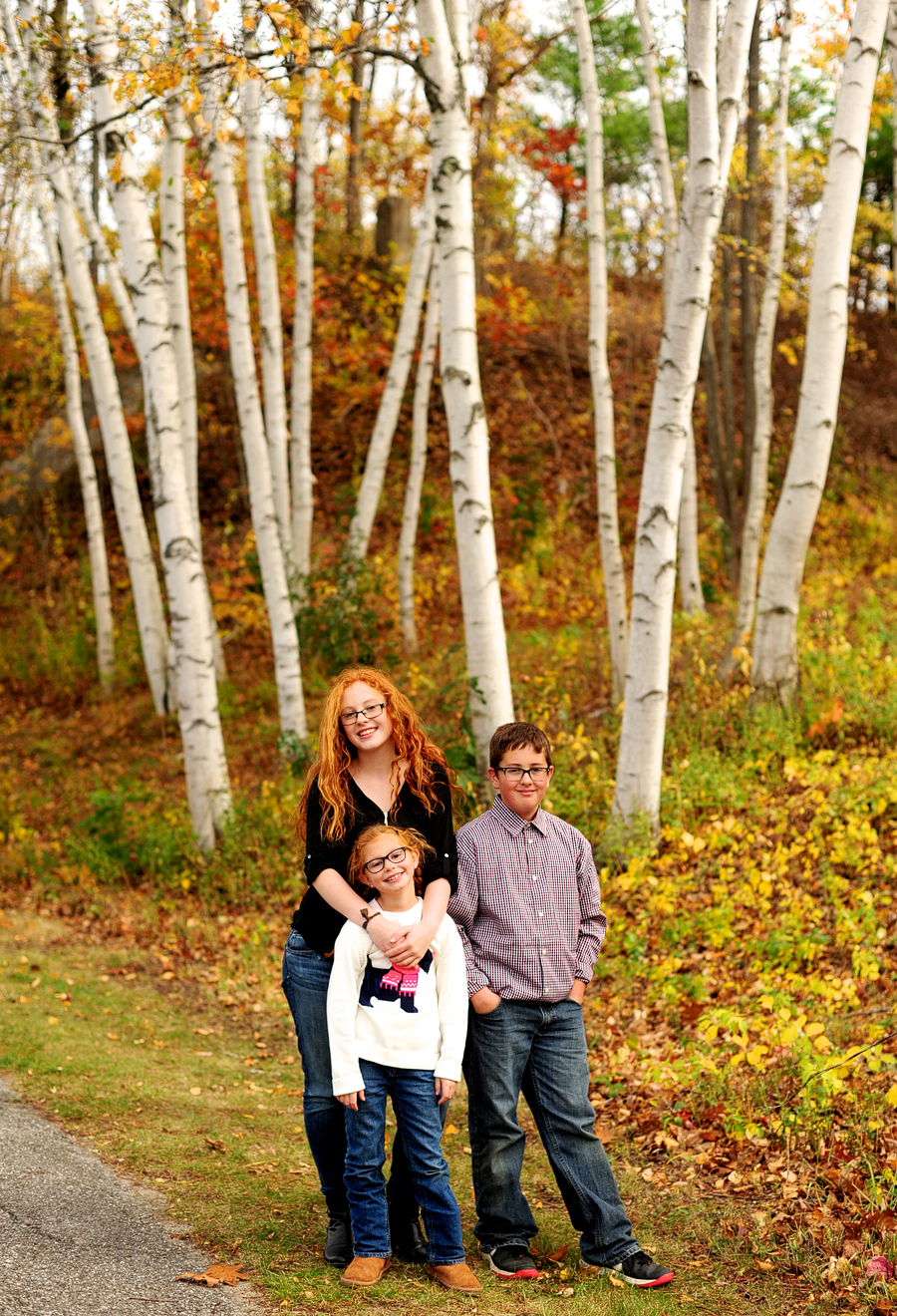 fall family photos in maine