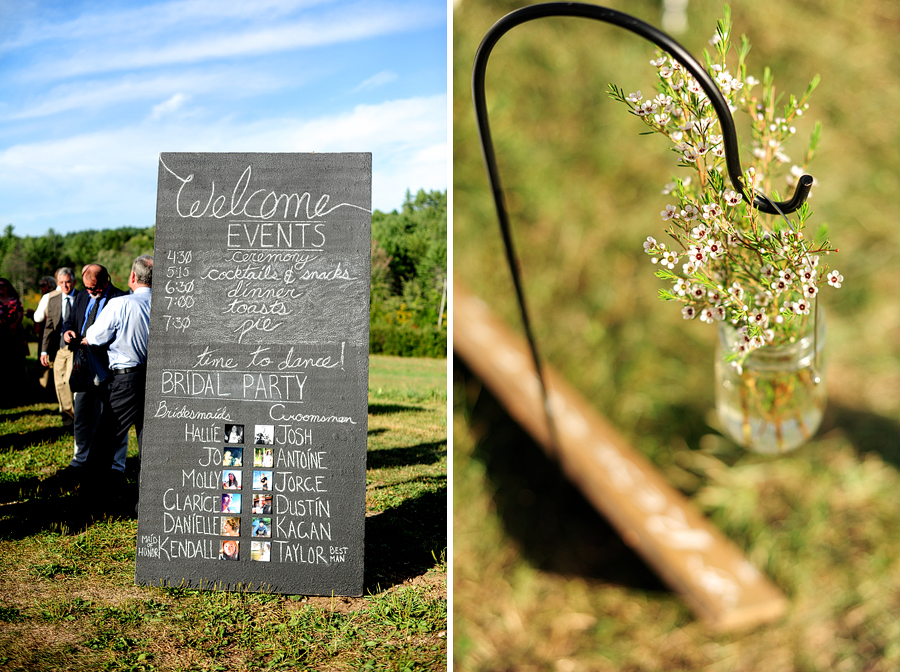 chalkboard wedding sign