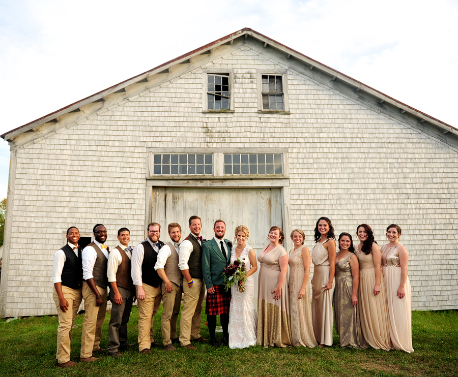 barn wedding in maine