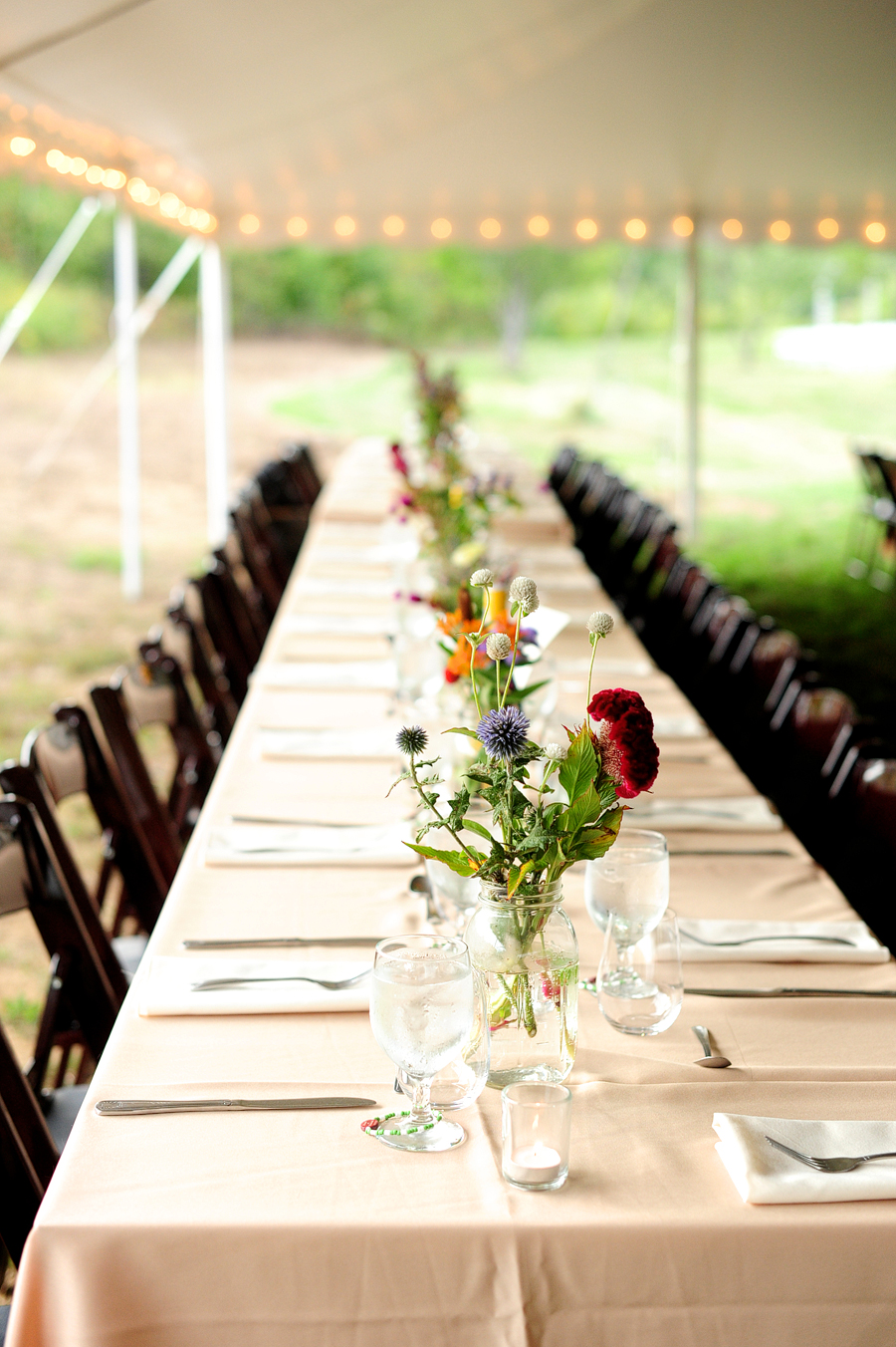 long table at wedding