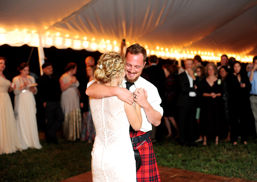 first dance with groom in a kilt