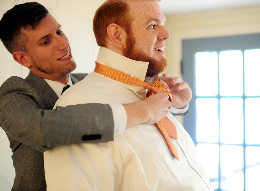 groom getting ready