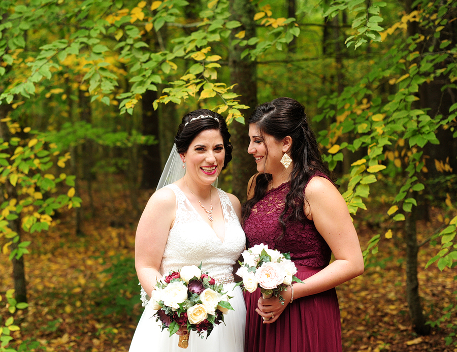 bride and her bridesmaid