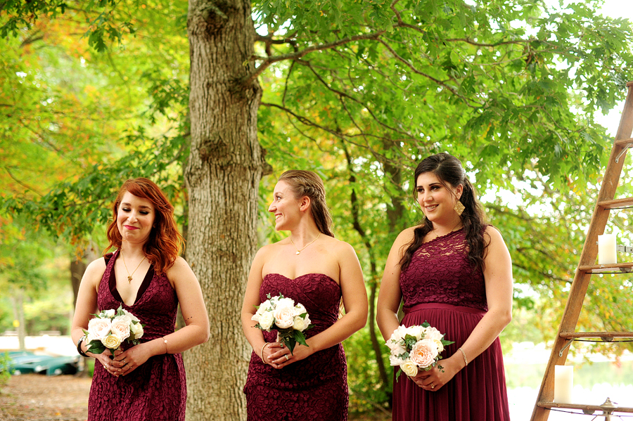 maroon bridesmaid dresses