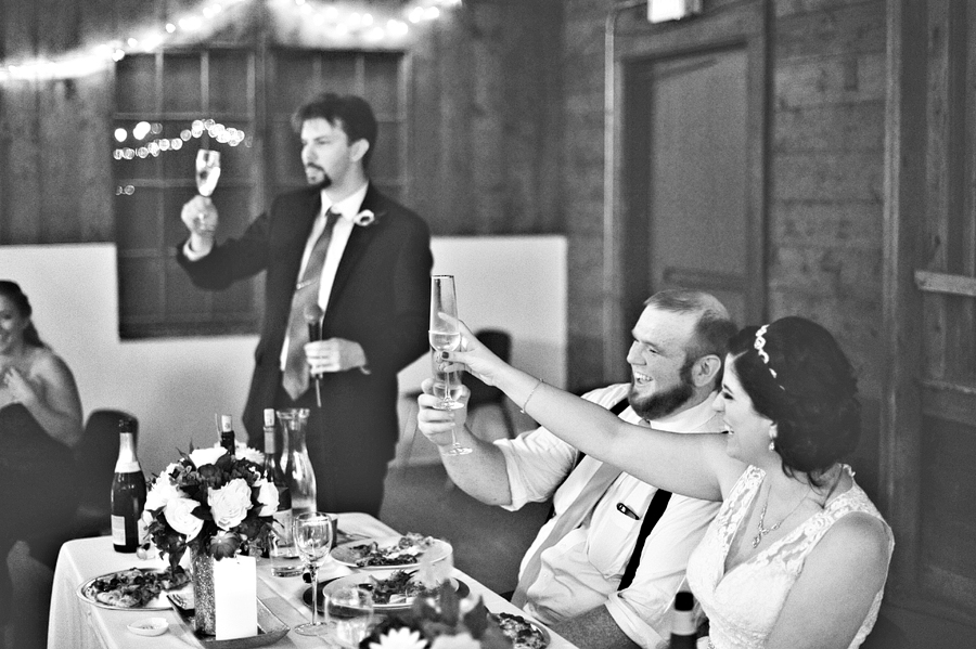 wedding toast at camp wing
