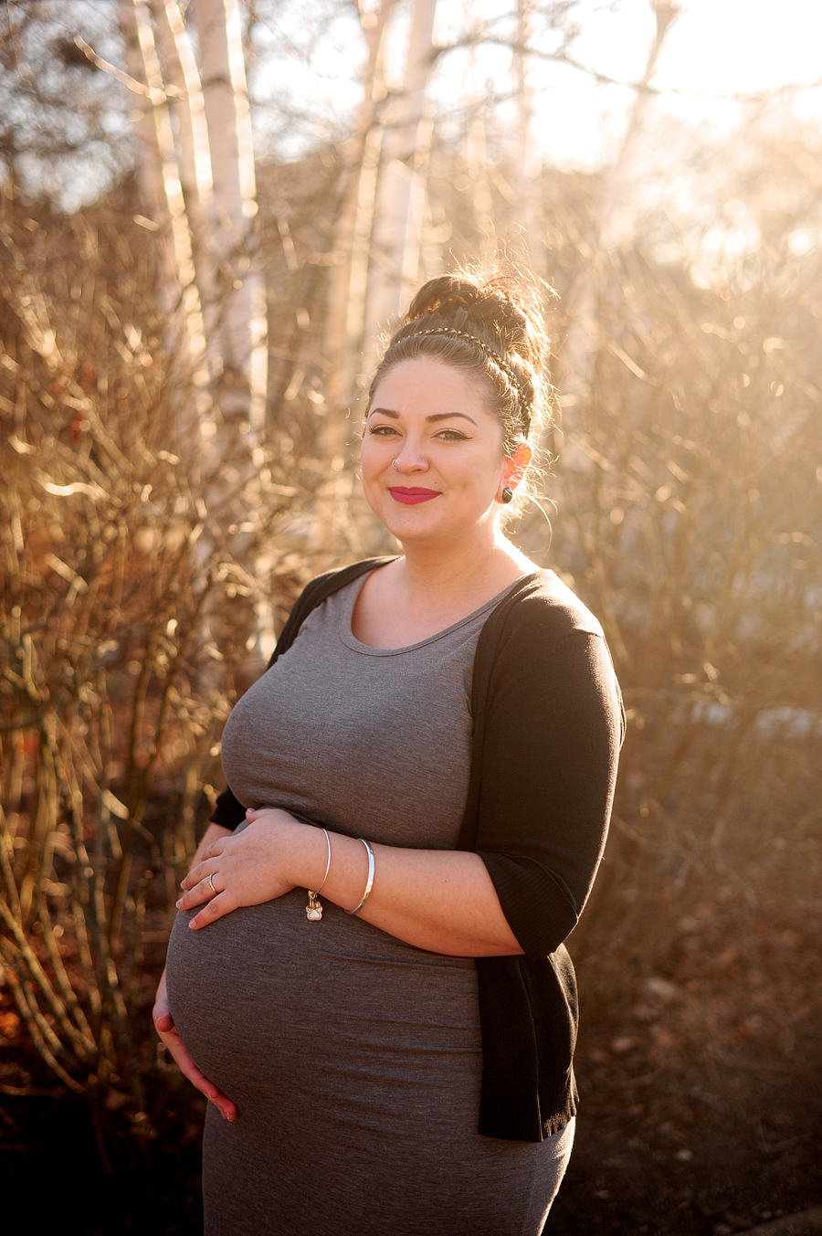 sunset maternity session