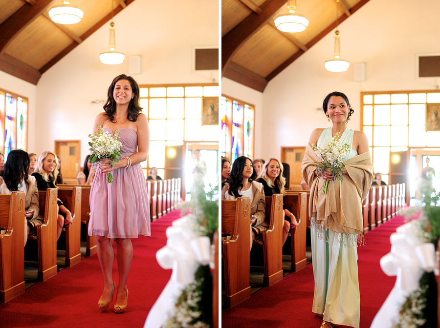 wedding ceremony at st. mary's church bath maine