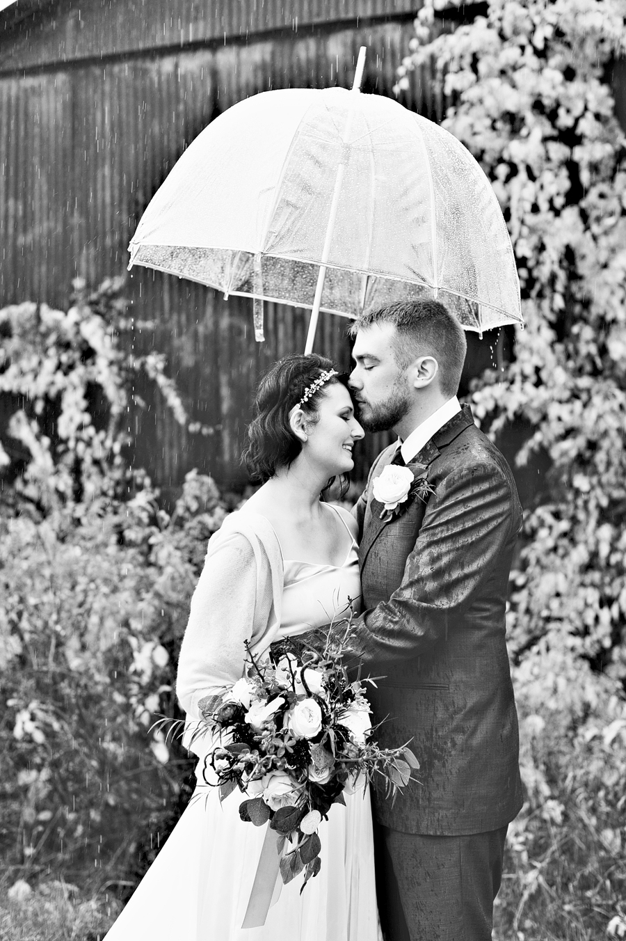 rainy wedding day