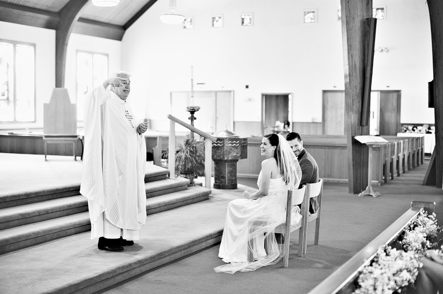 wedding ceremony at st. mary's church bath maine