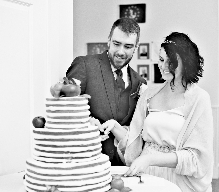 wedding cake cutting