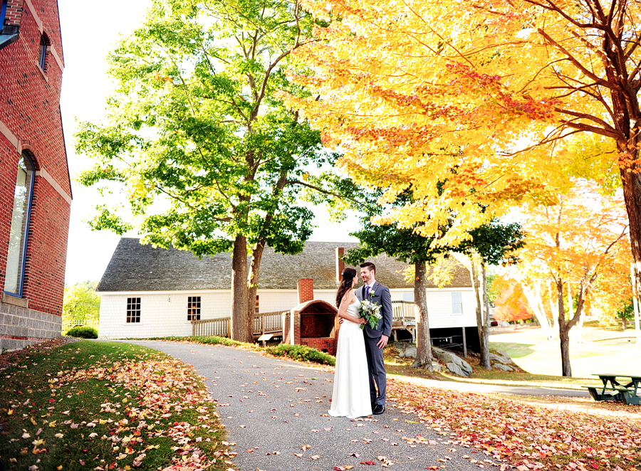 autumn wedding in bath, maine