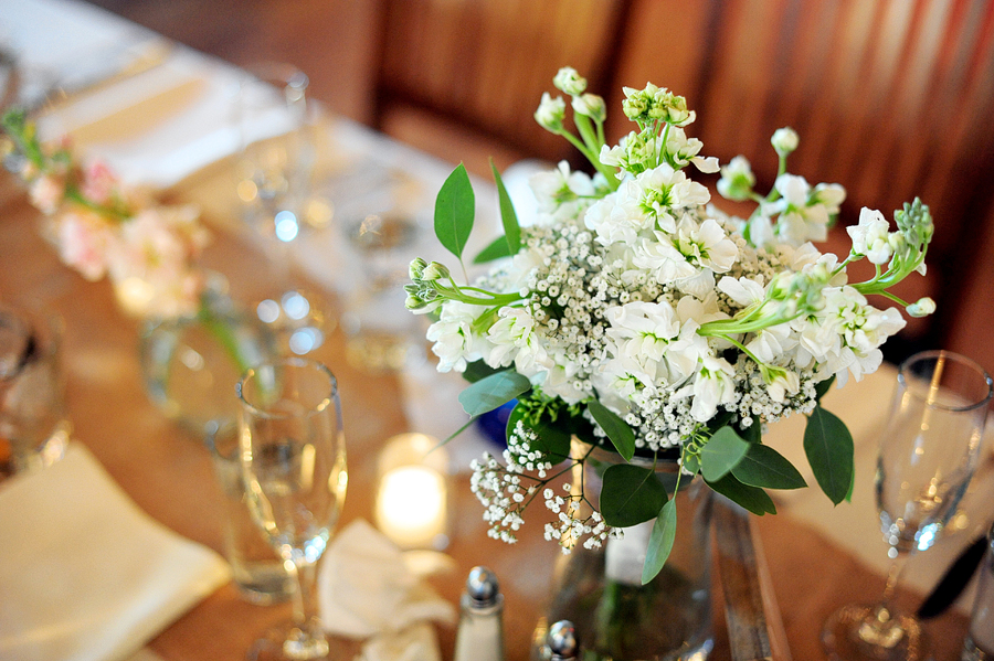 soft white wedding florals