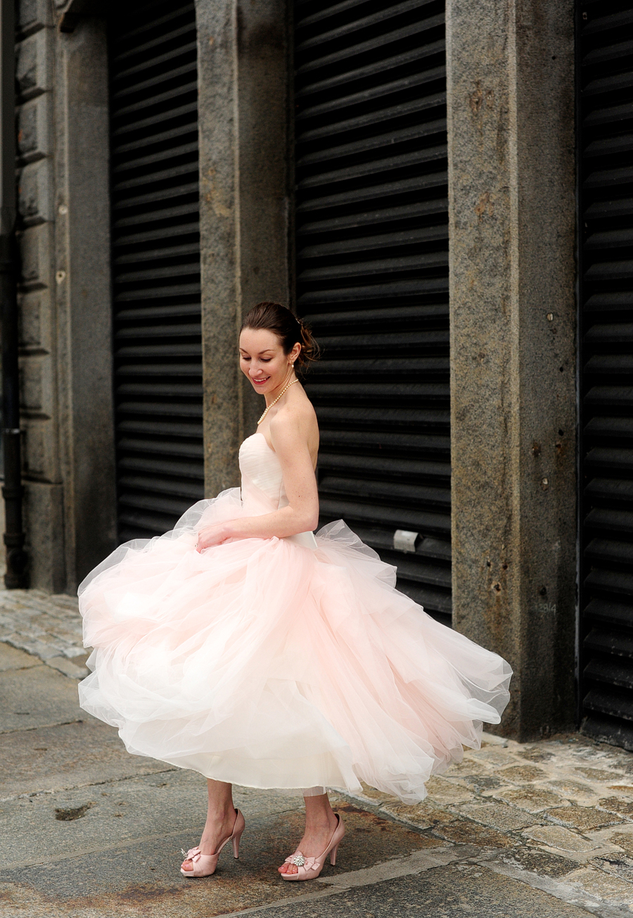 blush pink wedding dress