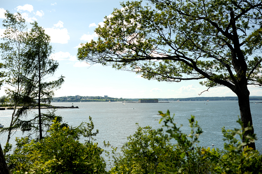 view from peaks island, maine