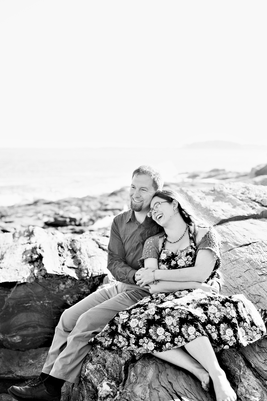engagement photos at two lights state park